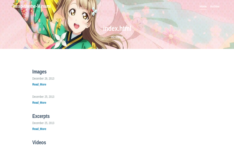 hexo-theme-Minami
